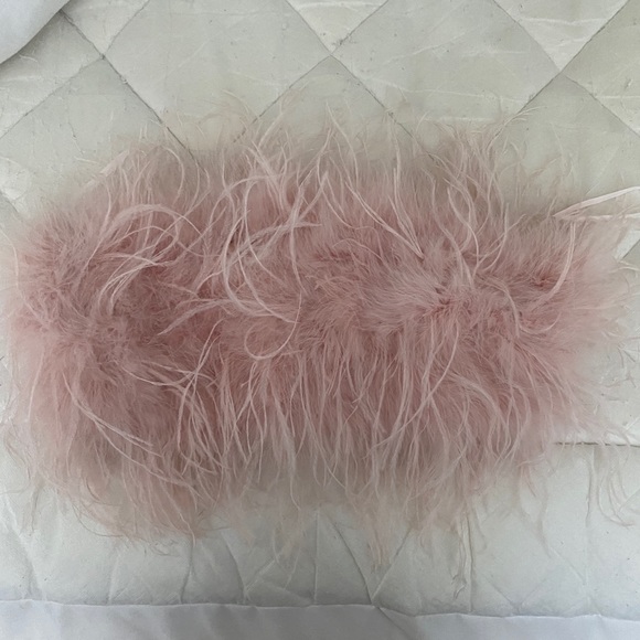 LAMARQUE
Zaina Ostrich Feather Bustier Top Pink - Picture 2 of 3